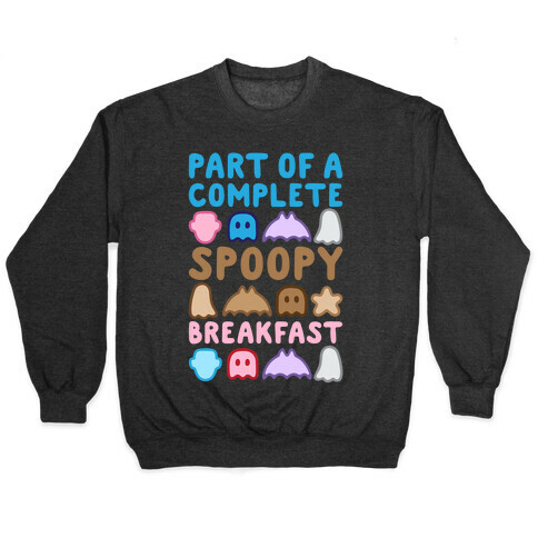 Part Of A Complete Spoopy Breakfast White Print Pullover
