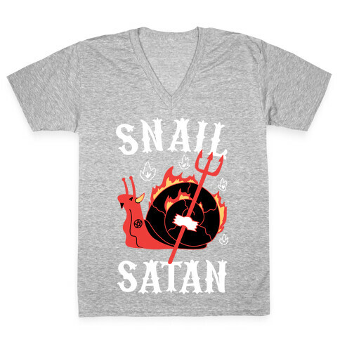 Snail Satan V-Neck Tee Shirt