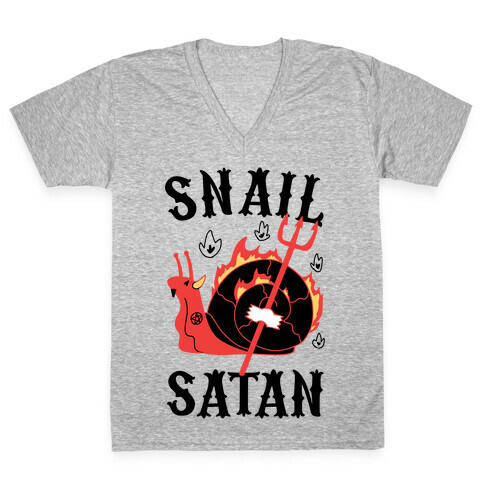 Snail Satan V-Neck Tee Shirt