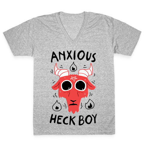 Anxious Heck Boy V-Neck Tee Shirt