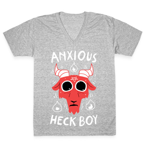 Anxious Heck Boy V-Neck Tee Shirt