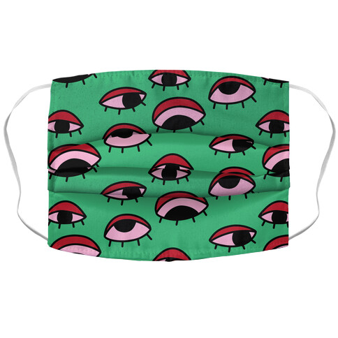 Tired Eyes Pattern Accordion Face Mask