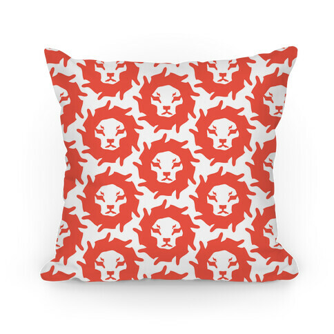 Lion Pattern (Red) Pillow