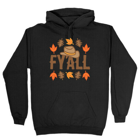 F'yall White Print Hooded Sweatshirt