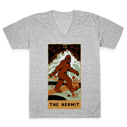The Hermit (Bigfoot) V-Neck Tee Shirt