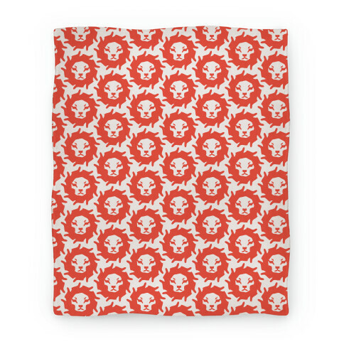 Lion Pattern Blanket (Red) Blanket
