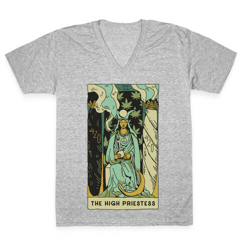The High Priestess  V-Neck Tee Shirt