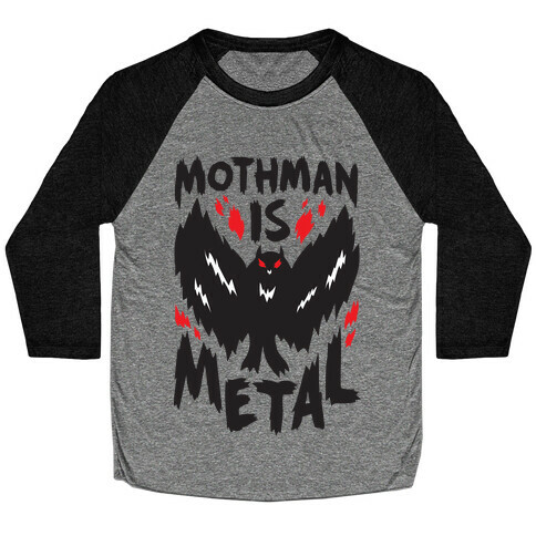 Mothman Is Metal Baseball Tee