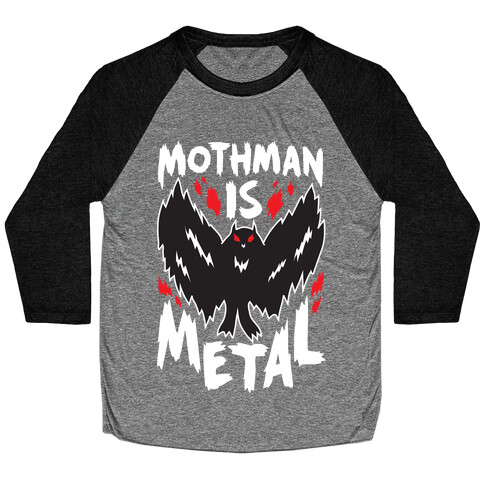 Mothman Is Metal Baseball Tee