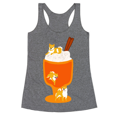 Pumpkin Spice Shibas Racerback Tank Top