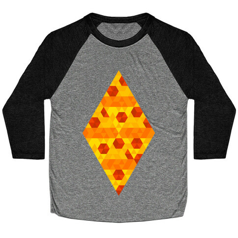 Geometric Pizza Tessellation Baseball Tee