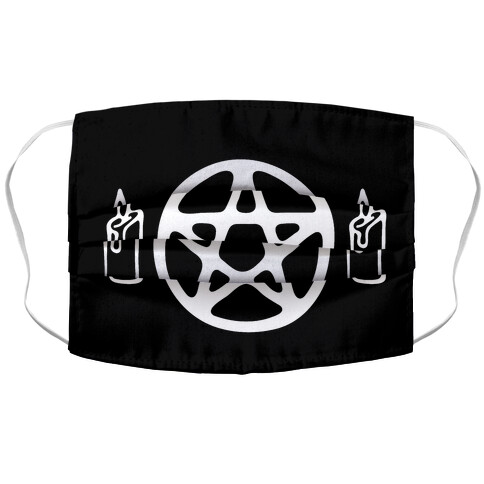 Pentagram and Candle Face Mask Accordion Face Mask