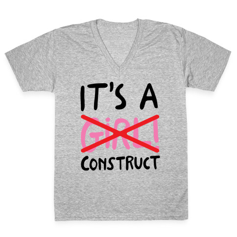 It's A Construct Girl Parody V-Neck Tee Shirt