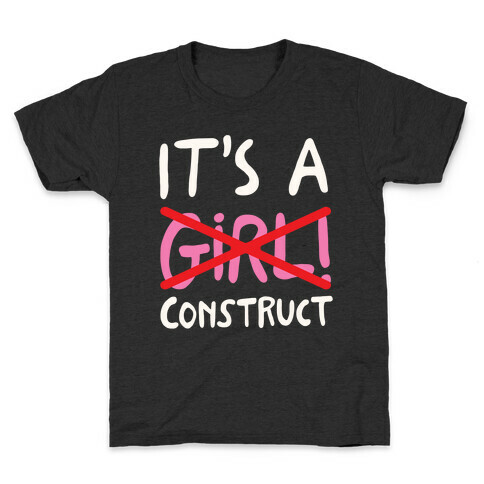 It's A Construct Girl Parody White Print Kids T-Shirt