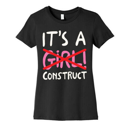 It's A Construct Girl Parody White Print Womens T-Shirt