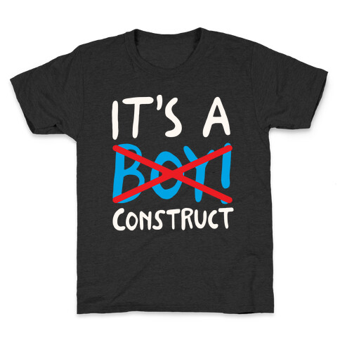 It's A Construct Boy Parody White Print Kids T-Shirt