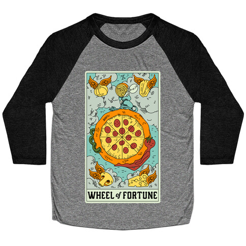 Wheel Of Fortune Pizza Baseball Tee