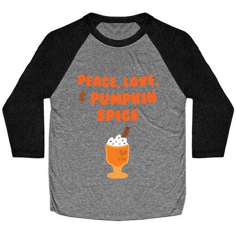 Peace, Love, & Pumpkin Spice Baseball Tee