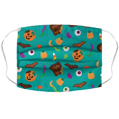 Halloween Treats Pattern Accordion Face Mask