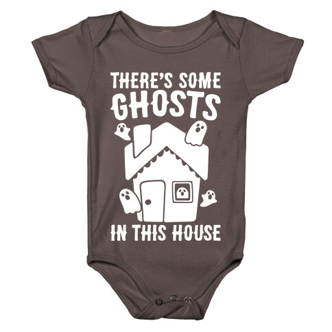 There's Some Ghosts In This House Parody White Print Baby One-Piece