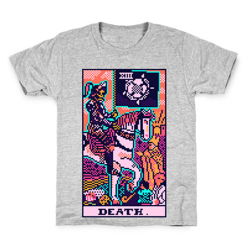 Pixelated Death Tarot Card Kids T-Shirt