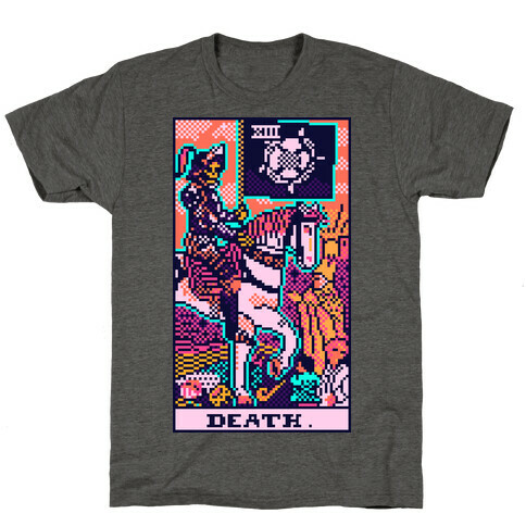 Pixelated Death Tarot Card T-Shirt