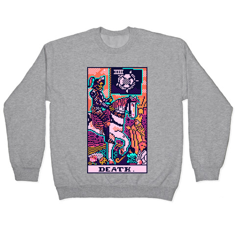 Pixelated Death Tarot Card Pullover