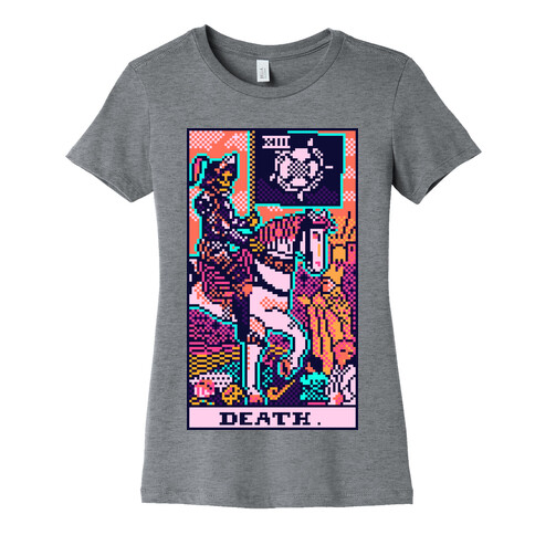 Pixelated Death Tarot Card Womens T-Shirt