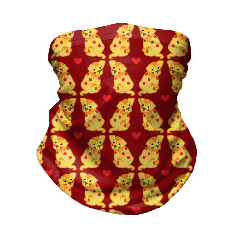 Pizza Puppy Pattern Neck Gaiter