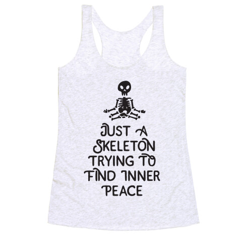 Skeleton Peace Racerback Tank Top