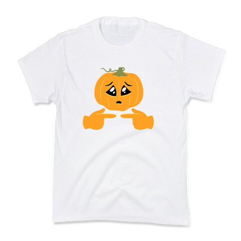 Shy Emoji Jack-o-Lantern Kids T-Shirt