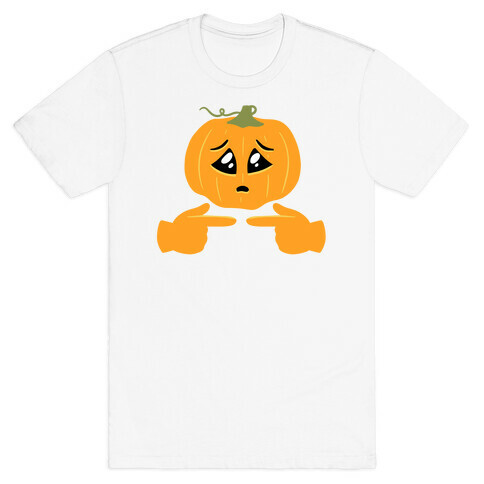 Shy Emoji Jack-o-Lantern T-Shirt