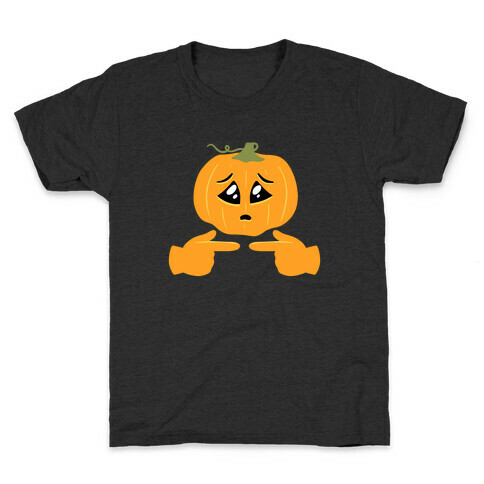 Shy Emoji Jack-o-Lantern Kids T-Shirt