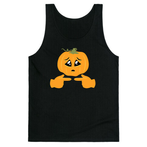 Shy Emoji Jack-o-Lantern Tank Top