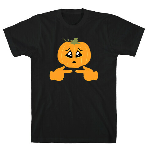 Shy Emoji Jack-o-Lantern T-Shirt