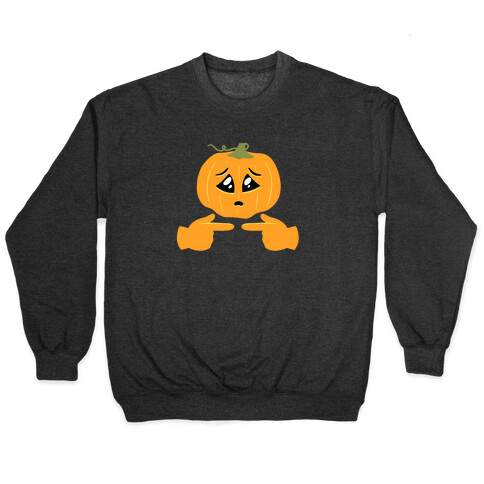 Shy Emoji Jack-o-Lantern Pullover