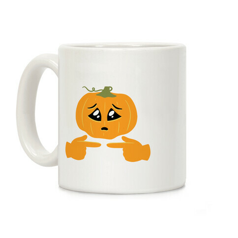 Shy Emoji Jack-o-Lantern Coffee Mug