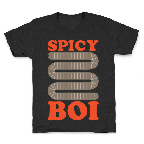 Spicy Boi Worm Parody White Print Kids T-Shirt