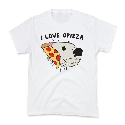 I Love Opizza Opossum Kids T-Shirt