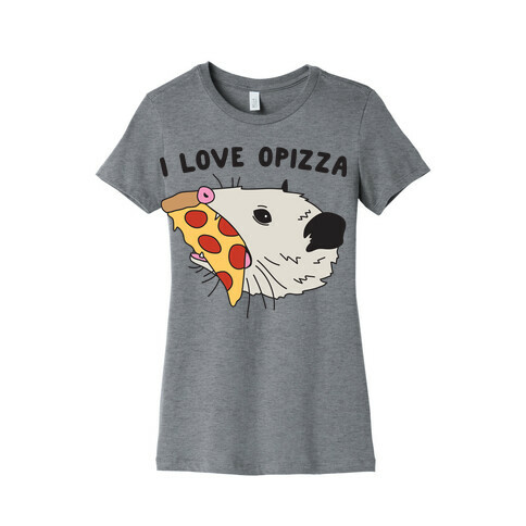 I Love Opizza Opossum Womens T-Shirt