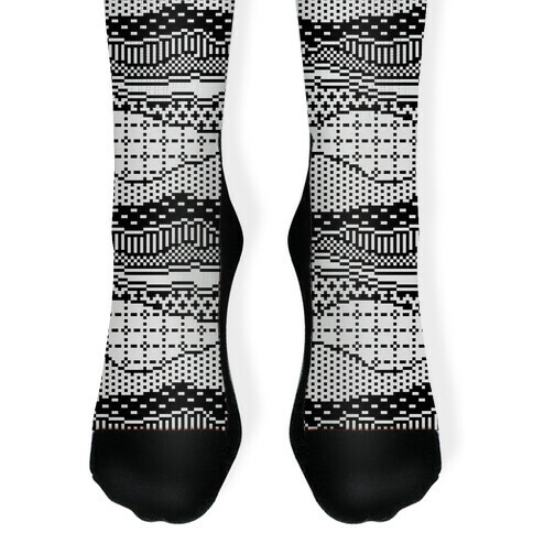 Pixel Waves Sock