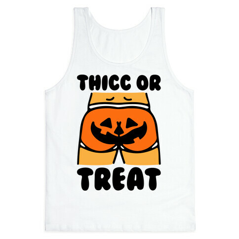 Thicc Or Treat Pumpkin Butt Tank Top