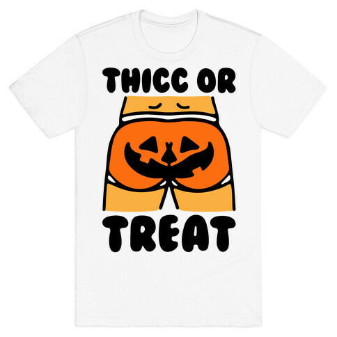 Thicc Or Treat Pumpkin Butt T-Shirt