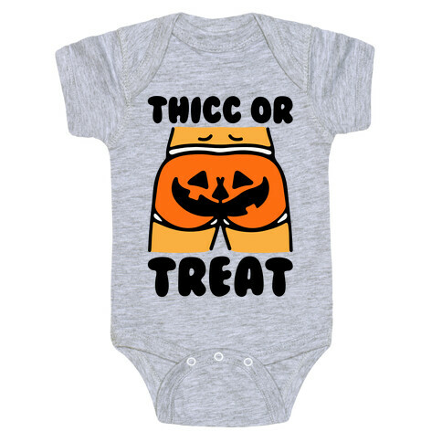 Thicc Or Treat Pumpkin Butt Baby One-Piece