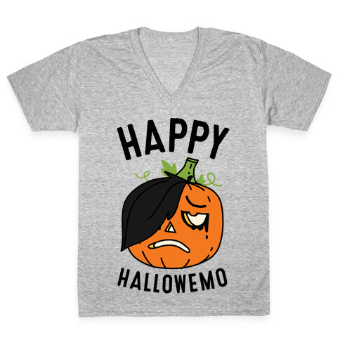 Happy Hallowemo V-Neck Tee Shirt