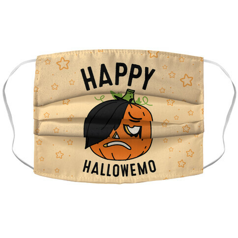 Happy Hallowemo Accordion Face Mask