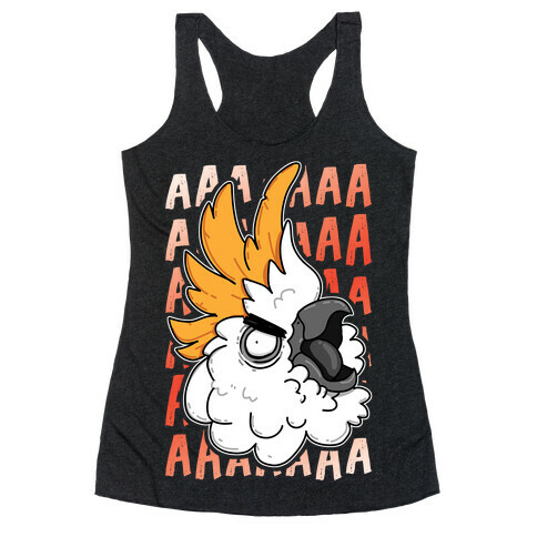 Screaming Cockatoo Racerback Tank Top