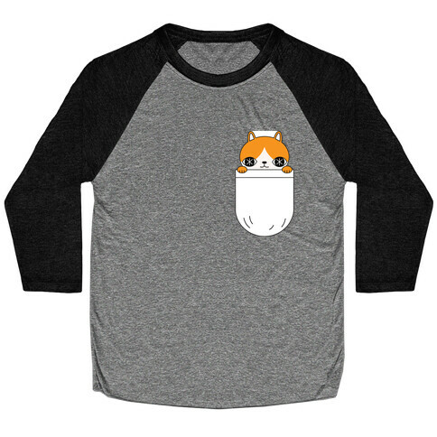 Pocket Cat Baseball Tee