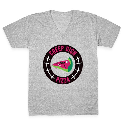 Creep Dish Pizza V-Neck Tee Shirt