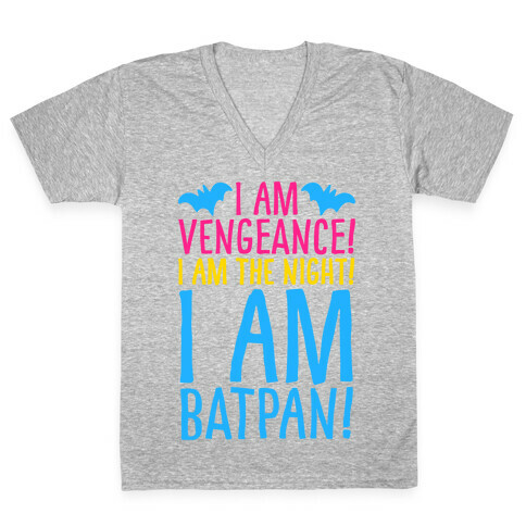 I Am Batpan Parody V-Neck Tee Shirt